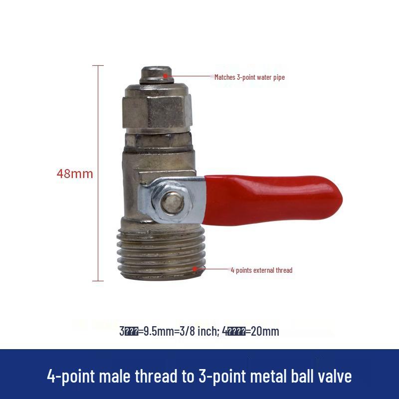 All-Copper Inlet Tee Ball Valve for Pure Water Machine (4-Point, 2-Point, 3-Point)