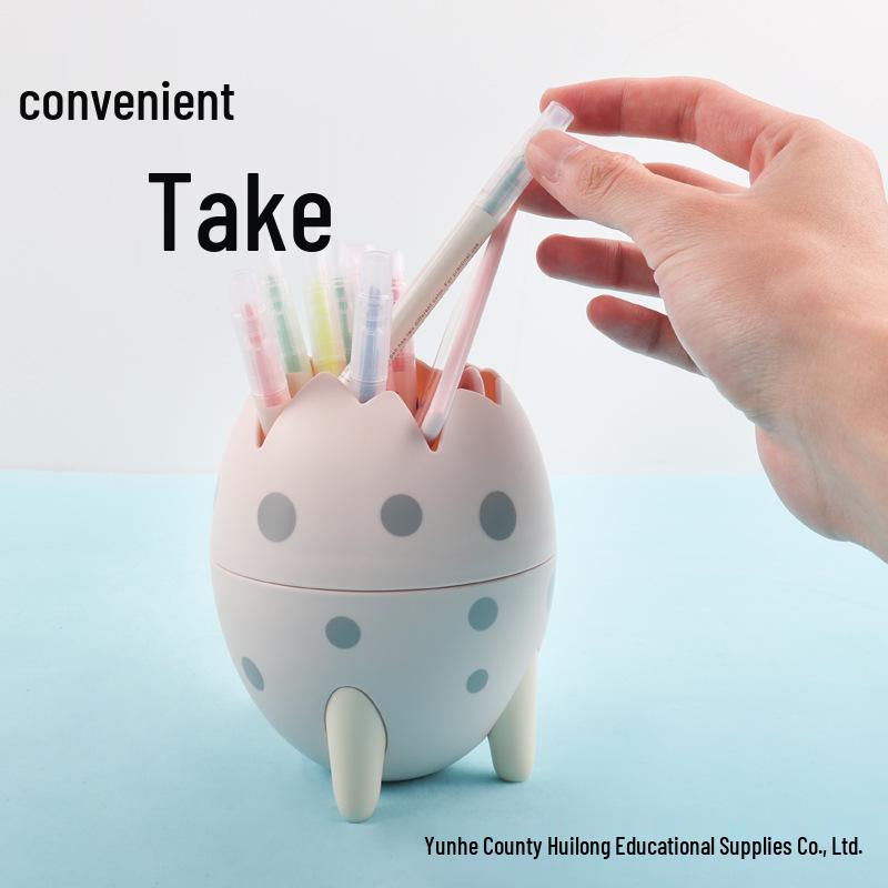 Creative Dinosaur Egg Pen Holder: Detachable Multifunctional Office Desk Organizer