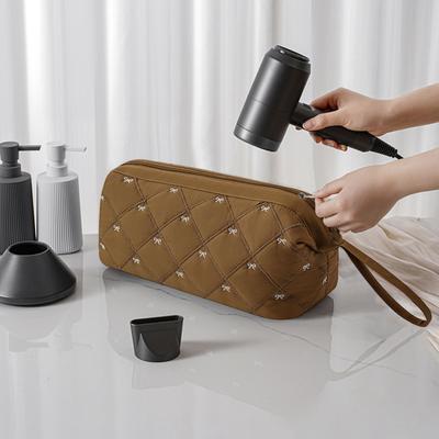 Hair Dryer Storage Bag Strong Zipper Closure Oxford Fabric Portable Makeup Organizer Box-Shaped Design Easy To Carry Hair Dryer Case