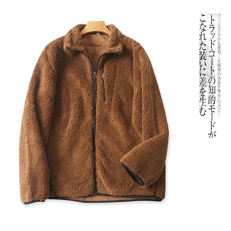 

Набивной кардиган верхняя одежда зимняя новинка внешняя торговля женская одежда воротник-стойка длинный рукав молния толстая теплая куртка верхняя одежда 28243 Camel Yellow C- 7-24-1 M