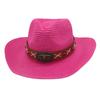 New adjustment soft denim straw hat ethnic style big brim top hat men's and women's outdoor sun hat