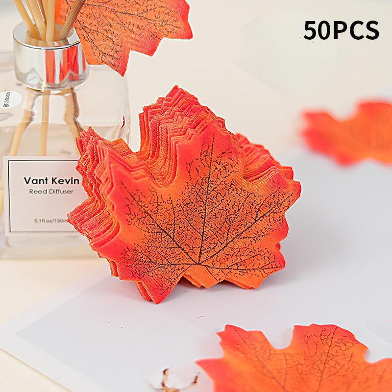 Artificial Maple Leaves Silk Fake Autum Leaves Party Thanksgiving Halloween Festival Autumn Home Decor Wedding Photography Props