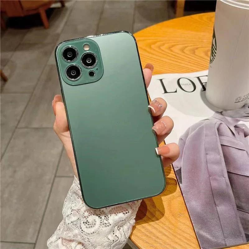 Husă de telefon premium colorată potrivită pentru iPhone 16 15 14 13 promax 12 11 anti-amprentă carcasă dură din PC galvanizată