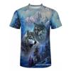 Men's 3D Printed T-Shirt Animal Leopard Wolf Tiger Pattern Print Short Sleeve O-Neck Pullover Casual Top