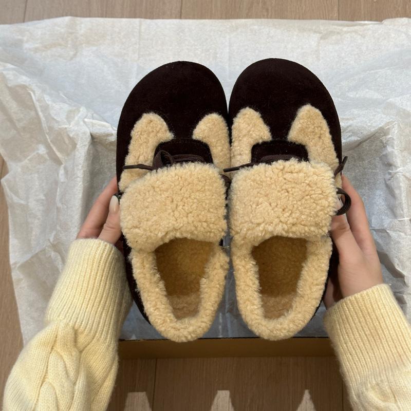 Women's Elastic Thick Sole Winter Fur One Warm Cold Padded Snow Boots Non-slip Wear Casual Sports Short Cotton Boots