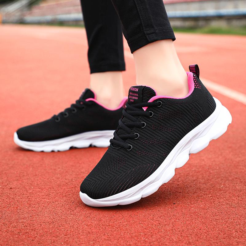 Quanzhou Women's Mesh Breathable Sneakers - Soft Sole Casual Travel & Running Shoes for Military Training Students
