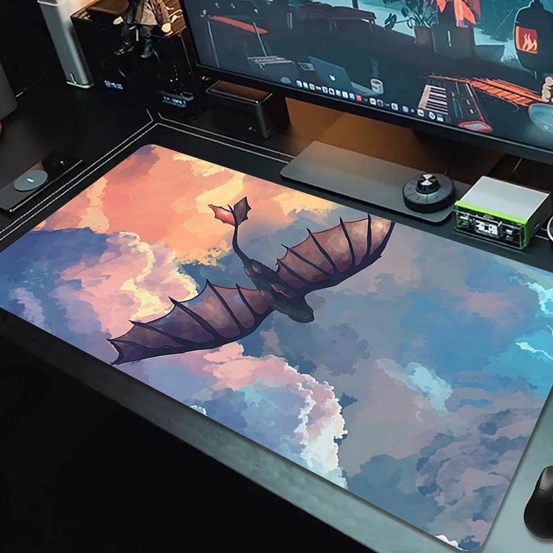 How to Train Your Dragon Print Cushion Non-slip Laptop Tablet Big Mousepad XXL Mat Mini PC Playmat With Lock edge
