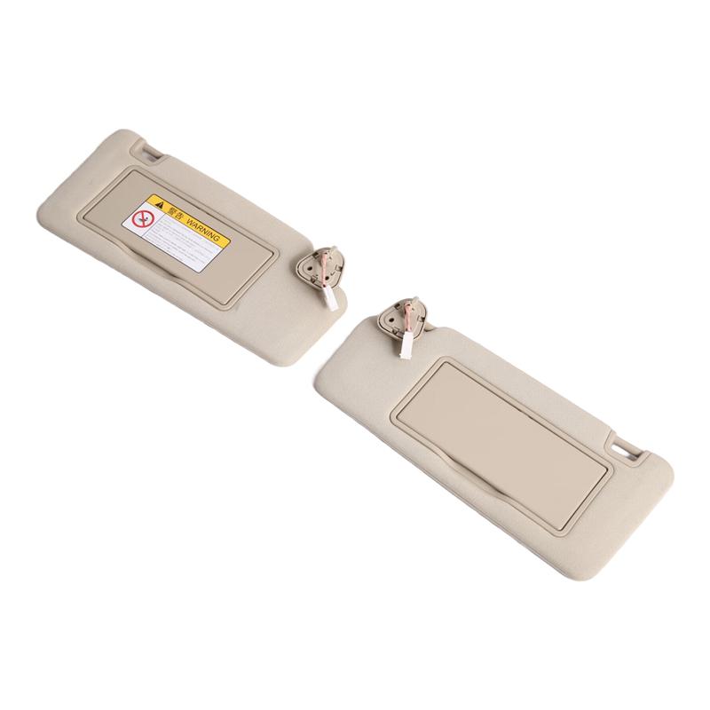 A28G-Car Left Right Sun Visor With Make-Up Mirror Beige For Zotye T700 T800