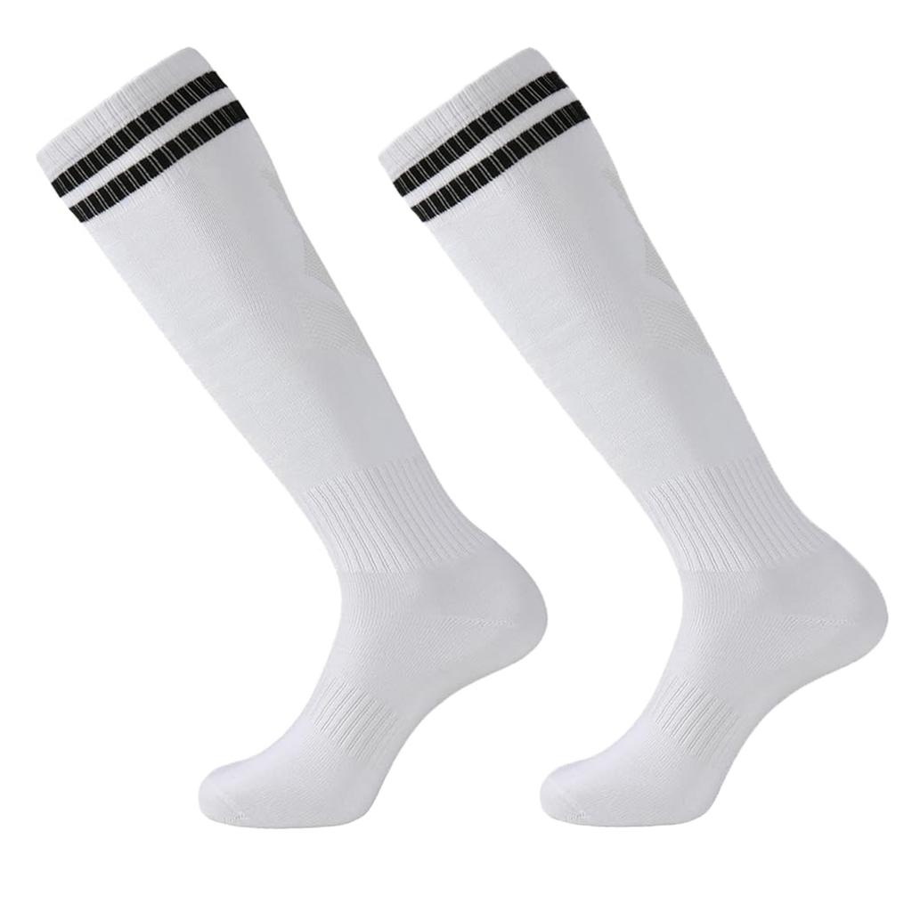 1Pair Soccer Socks Stripe Knee High Softball Baseball Team Sports Socks Breathable Football Socks for Men Women