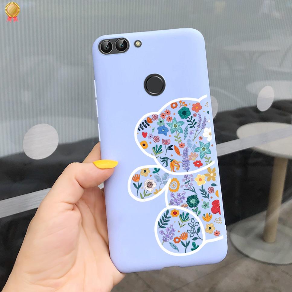 Für Huawei P Smart Hülle Niedliche Blume Schwarz Weiches TPU Silikon Bumper Hülle Für Huawei PSmart P Smart 2017 FIG-LX1 Handyhülle Funda