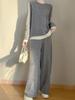 Women's Wool Suit: Two-Piece Look, Autumn/Winter, Versatile High-Quality Sweater and Pants, Lazy Style