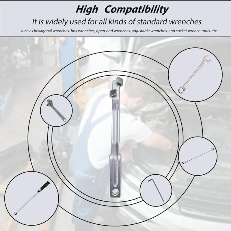 Wrench Extender Tool Bar 15inch Long Universal Torque Adaptor Wrench Extension Torque Amplifier Tool Spanner Extender Tool
