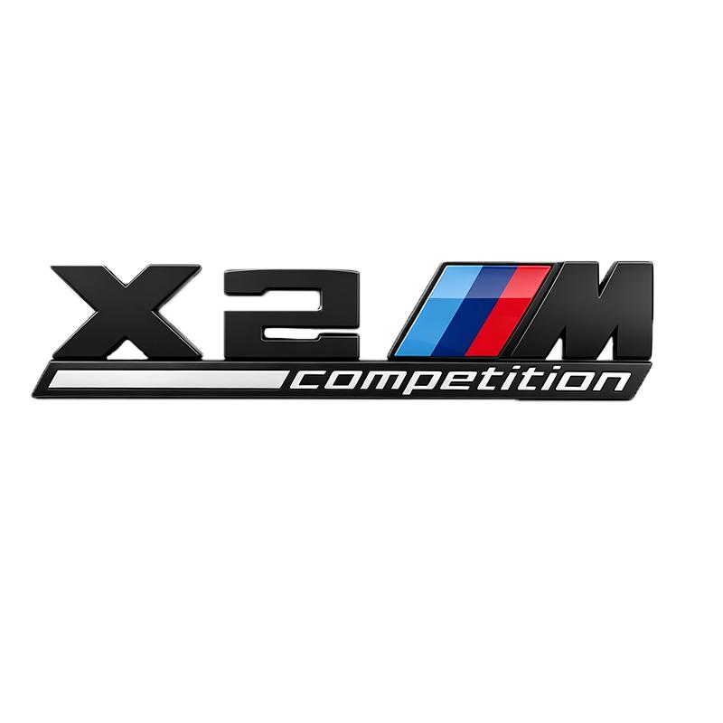 NTSM5 Glossy Black COMPETITION Bar Underlined Emblem For BMW Thunder Edition M1 M2 M3 M4 M5 M6 M7 M8 X3M X4M X5M X6M Car Trunk Sticker