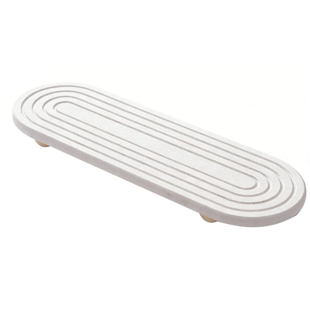 Water Absorbing Stone Tray Quick Drying Anti Slip Minimalist Diatomite Sink Tray for Kitchen Bathroom 30x10cm