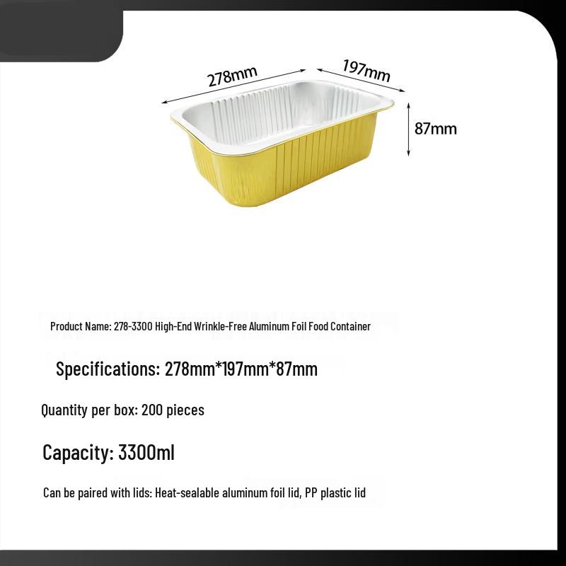 Handun Gold Aluminum Foil Food Container