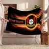 Bayer Leverkusen Football Personalized Fleece Blanket With Football Logo, Custom Name Text Soft Warm Home Throw Blanket