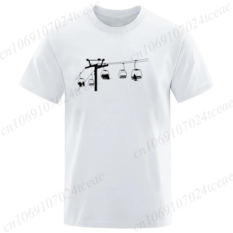 New Ski Lift T-Shirt Mens Ladies Unisex Skiing Gift Extreme Sports Tees Skier Casual Pride T Shirt Men Unisex Fashion Tshirt Top