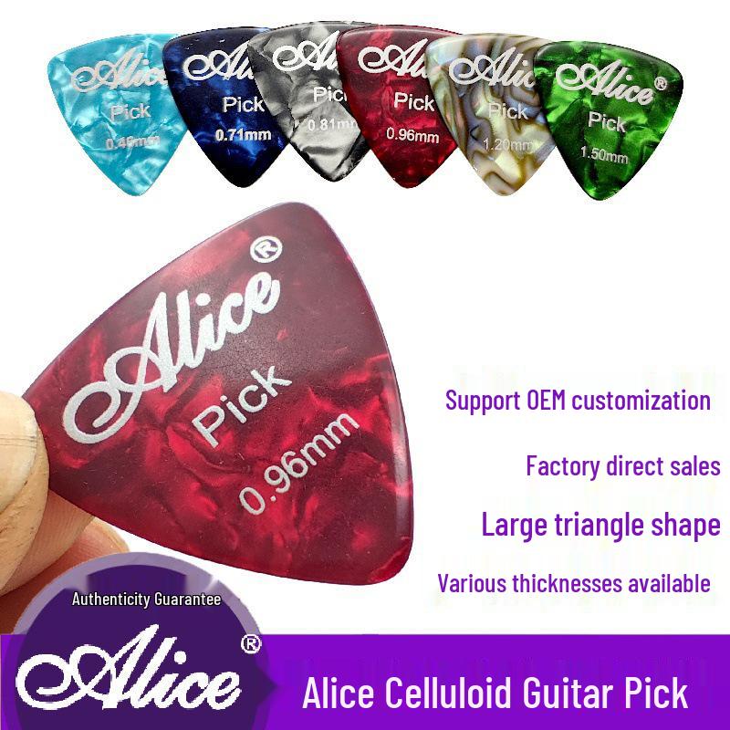 Alice AP-ALT Großes verschleißfestes Celluloid-Dreieck-Gitarrenplektrum