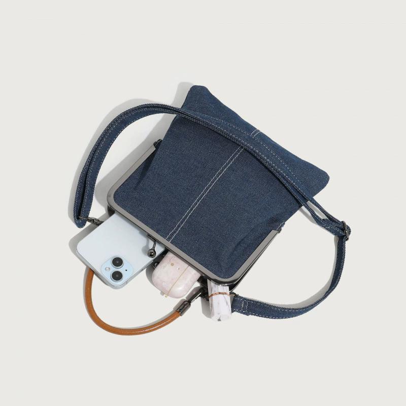 Borsa a tracolla per cellulare in denim dal design unico, da donna, portatile, versatile, squisita, mini borsa a tracolla in jeans
