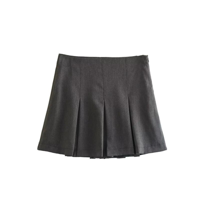 

Винтажные серые широкие плиссированные мини-юбки, женские сексуальные шорты с оборками, юбки, женская мода 2023, высокая талия на молнии для девочек, танцевальная уличная одежда Mujer Faldas L серый