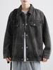 Autumn/Winter Retro American Lapel Denim Jacket - Loose Fit, High-End Workwear Style