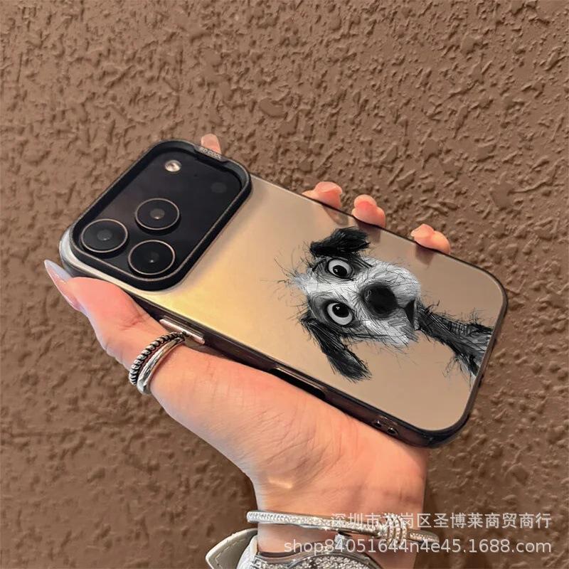 Crooked Head Dog Applies To Apple 15 Colored Silver iPhone14Pro Creative 11promax Matte 16 Protective Case 17