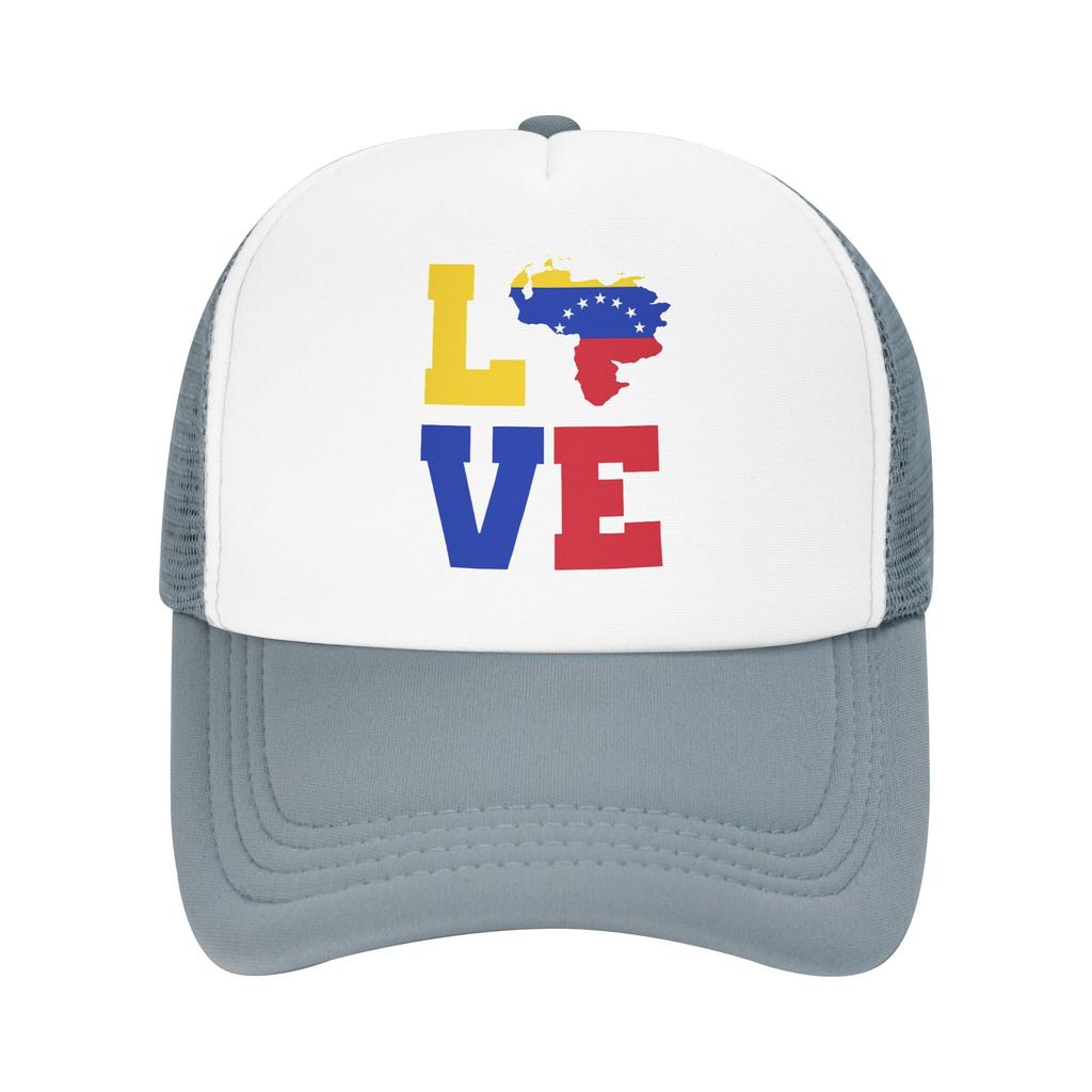Love Venezuela Map Flag Trucker Hats Adult Venezuelan Hats Trucker Worker Cap Sun Caps Snapback Caps Mesh Baseball Caps Summer