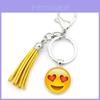 Adorable Porte-clés Pendentif Expression Drôle Pierre Précieuse Créatif Unique Breloque à Franges