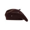 Women S Wool Beret Hat With Rhinestones Vintage Multi Color Face Slimming