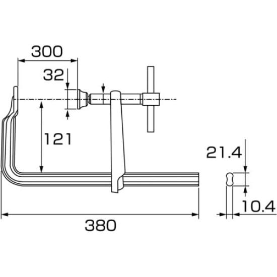Lobtex Shrimp Standard Bar Handle Type Maximum Opening Jaw Depth BM3012A Vice, (BM Type), 300mm, 121mm,