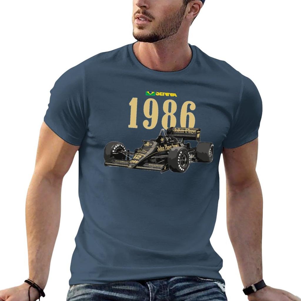 New 1986 Ayrton Senna F1 T-Shirt Summer Tops Custom T Shirts Design Your Own New Edition T Shirt Cute Tops Mens T Shirts Tshirt