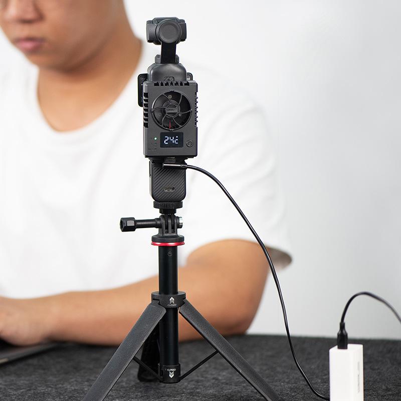 Magnetyczny Szybkozłączny Chłodzący Powietrze do Kamery Dji Osmo Pocket 3 Z Regulowanym Kątem Ujęcia Stały Uchwyt do Streamingu na Żywo Vlog