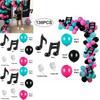 Music Tik Tok Theme Birthday Party Decorations 139pcs Balloon Arch Kit Supplies
