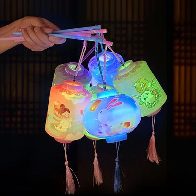 Mondhase Kindergarten Chinesische Party Anhänger Kinderspielzeug Festival Laternen LED Laternen Mittherbstlampe