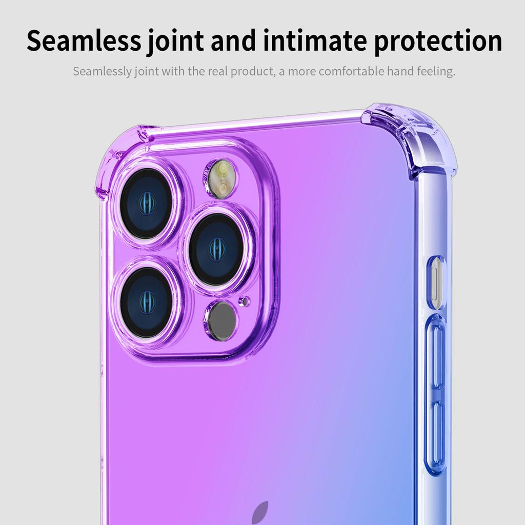 For iPhone 16 Pro Max Case Gradient Color TPU Phone Case Anti-Drop Phone Cover