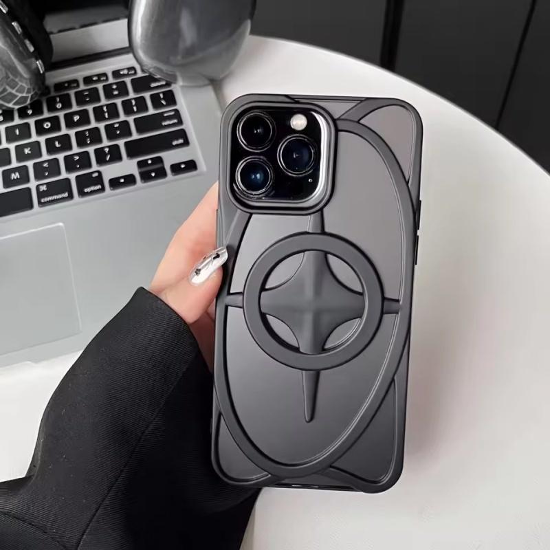 3D Plating Star Hollow Magnetic For Magsafe Case for iPhone 16 15 14 13 12 11 Pro Max Plus Dissipate Heat Cool Shockproof Cover
