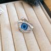 Vintage Glaze Luxury Ring Pleated Devil's Eye Opening Finger Ring Devil's Eye Ring  Party Favors