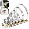 5/10pcs Pipe Clamps Stainless Steel Hose Clips Car Fuel Hose Pipe Clamps Worm Drive Durable Anti-oxidation