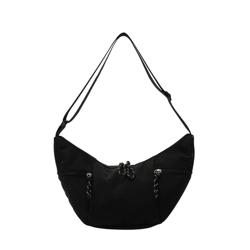 Сумка-полумесяц Маленькая сумка-слинг Сумка через плечо формы полумесяца Модная сумка-слинг Сумки-луна Мягкие сумки-пельмени чёрный 1160₽