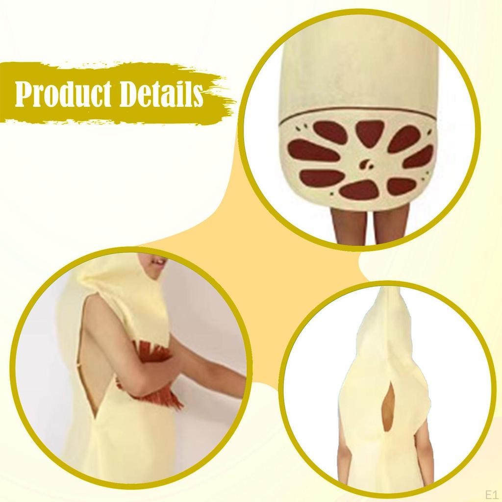 Lotus Root Costume Decorative Gift Vegetable Cosplay Outfit for Childrens Day