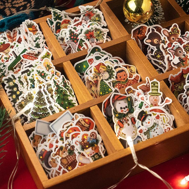 30pcs/lot Kawaii Scrapbook Stickers Christmas Series Diary Planner Decorative Craft Stationery Sticker LXY