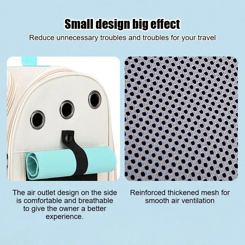 Regulowany Pasek Torba do Przenoszenia Zwierząt Składany Plecak dla Kota na Podróże na Świeżym Powietrzu Wentylacja Duża Pojemność Plecak Transporter dla Kota