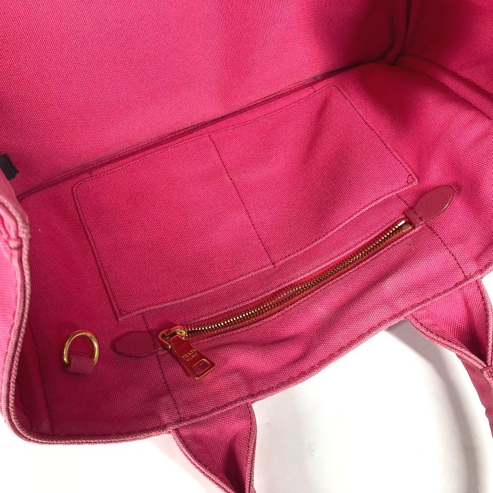 PRADA Canapa logo Bag Shoulder Bag Tote Bag Canvas pink
