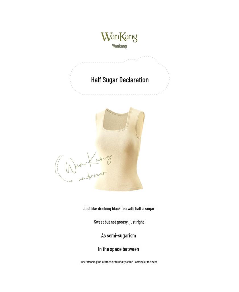 Women's Warm Wide-Strap Vest with Integrated Bra Pads - Wear Alone or As Layered Camisole