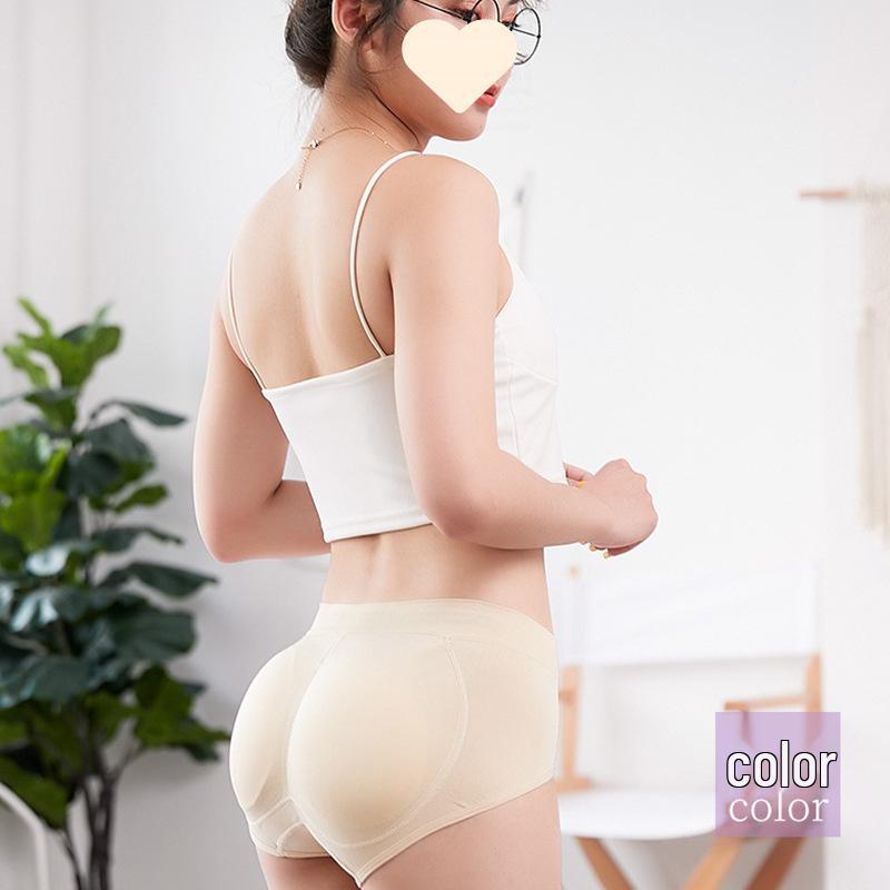 

Бесшовные трусики средней посадки с эффектом лифтинга ягодиц, контролем живота и вставками для увеличения бедер M (Weight 70~110 Jin)