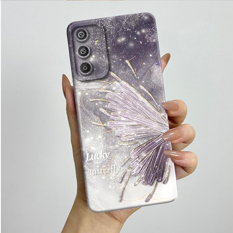 Phone Case for Samsung Galaxy M15 5G F15 5G Fashion Painted Half-wrapped Case Soft Silicon Cases E156 M156 Protection Back Cover