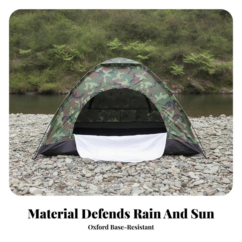 Tent Single-Layer Shelter Portable for Hikers