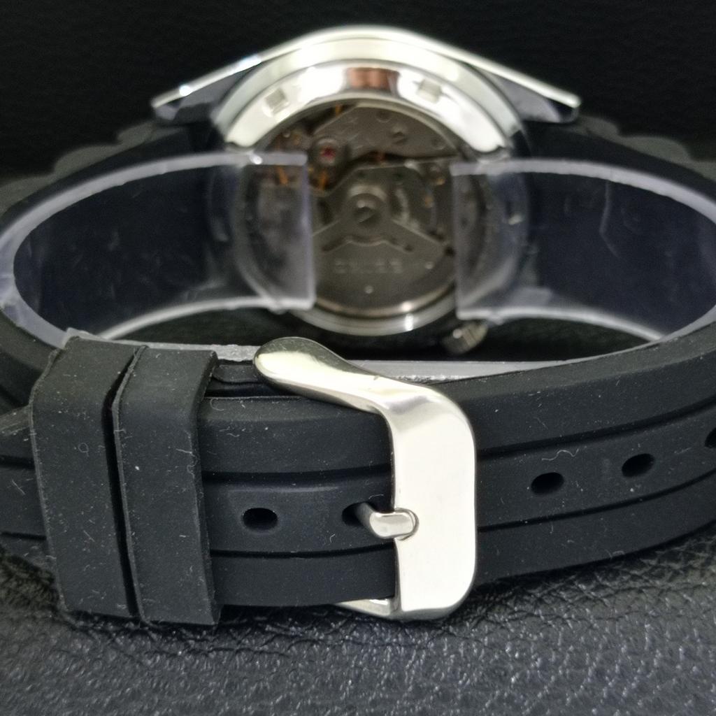 REFURBISHED SEIKO 5 AUTOMATIC 6309A VINTAGE JAPAN MENS BLACK WATCH a441131-4 Sk-a441131