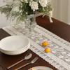 White Table Runner Decorative White Tablecloth Accessorie Kitchen Aesthetic Decoration Living Room Desk Accessorie Home Decor