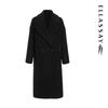ELLASSAY Women's Shimmer Wool Blend Straight Coat